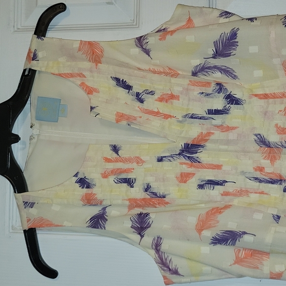 CeCe feather print dress size 10 - Picture 8 of 10